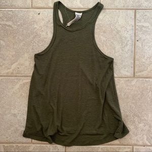 Free people la nite tank olive green s